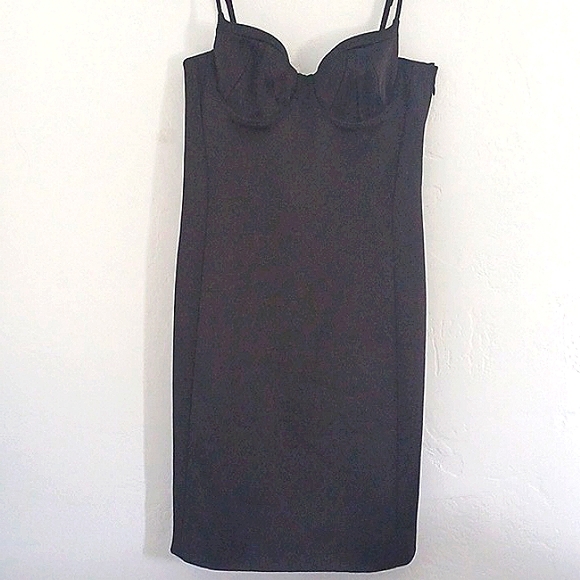 NWT H&M black satin bustier dress - Picture 4 of 12